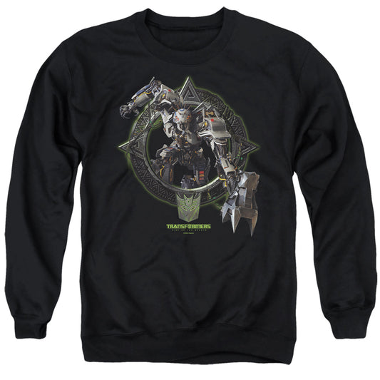 Transformers Transit Circle Frame Mens Crewneck Sweatshirt Black