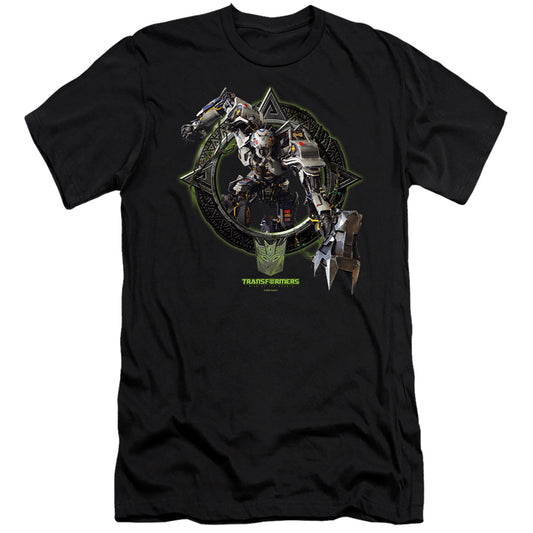 Transformers Transit Circle Frame Hbo Premium Bella Canvas Slim Fit Mens T Shirt Black