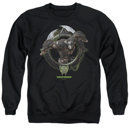 Transformers Optimus Primal Circle Frame Mens Crewneck Sweatshirt Black