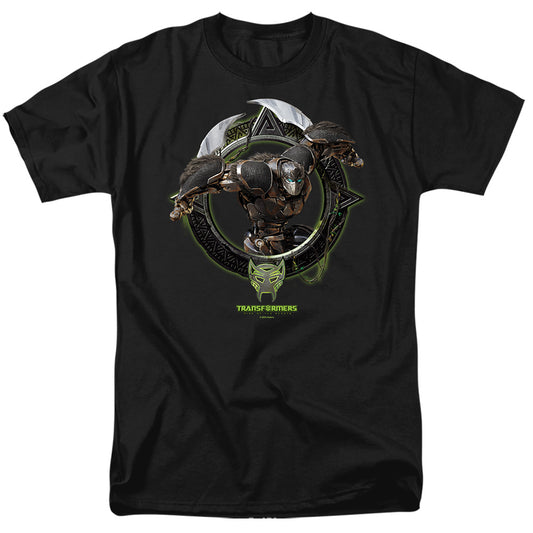 Transformers Optimus Primal Circle Frame Mens T Shirt Black