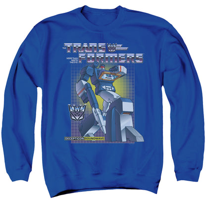 Transformers Soundwave Mens Crewneck Sweatshirt Royal Blue