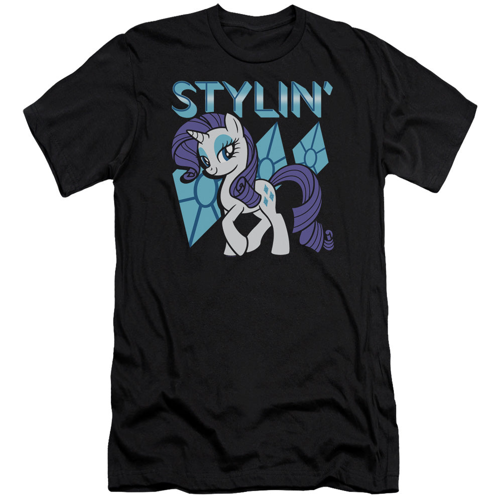 My Little Pony Tv Stylin Hbo Premium Bella Canvas Slim Fit Mens T Shirt Black