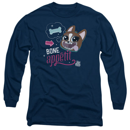 Littlest Pet Shop Bone Appetit Mens Long Sleeve Shirt Navy