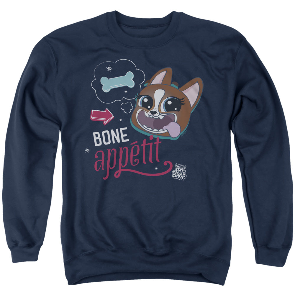 Littlest Pet Shop Bone Appetit Mens Crewneck Sweatshirt Navy