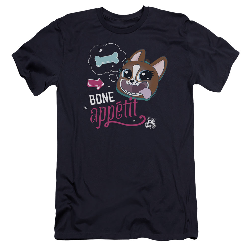 Littlest Pet Shop Bone Appetit Hbo Premium Bella Canvas Slim Fit Mens T Shirt Navy