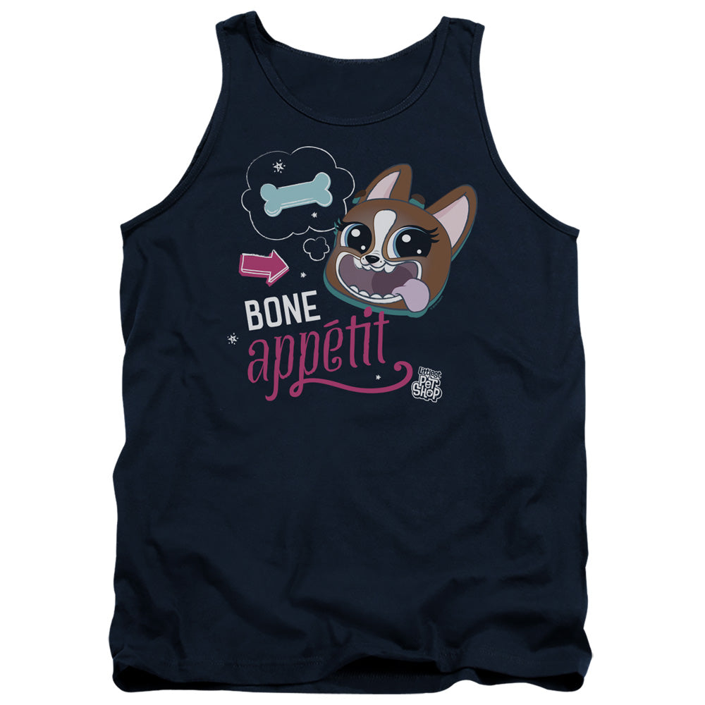 Littlest Pet Shop Bone Appetit Mens Tank Top Shirt Navy