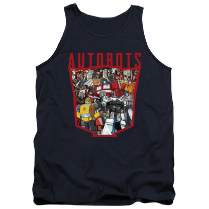 Transformers Autobot Collage Mens Tank Top Shirt Navy