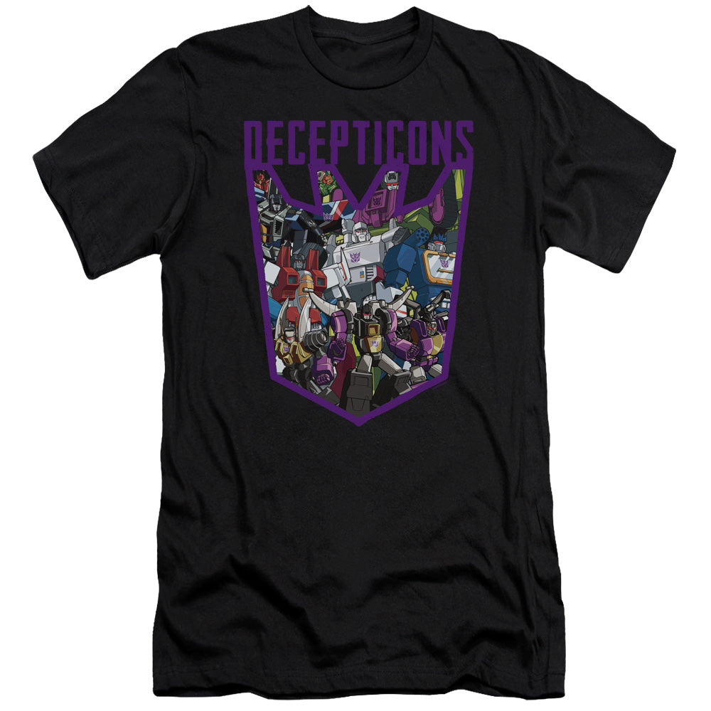 Transformers Decepticon Collage Hbo Premium Bella Canvas Slim Fit Mens T Shirt Black