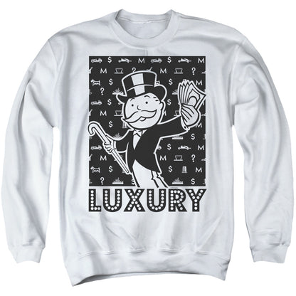 Monopoly Luxury Mens Crewneck Sweatshirt White