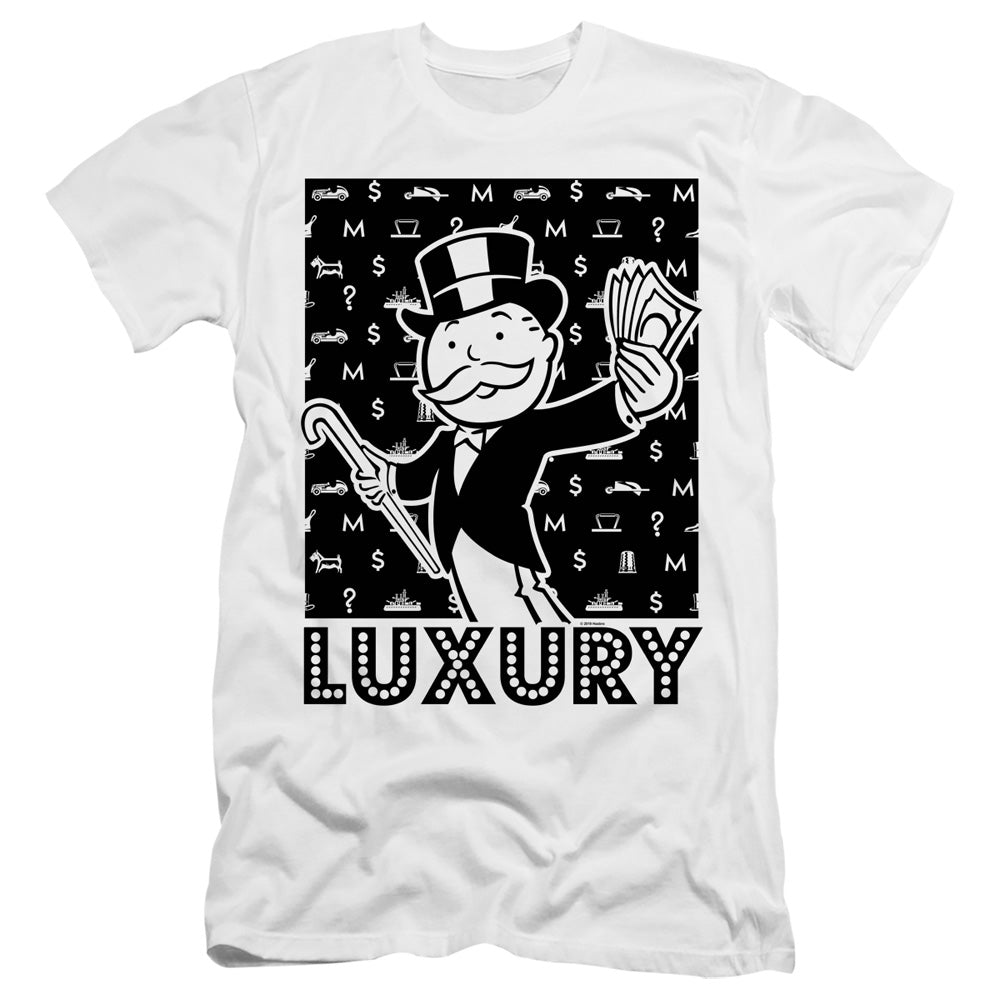 Monopoly Luxury Hbo Premium Bella Canvas Slim Fit Mens T Shirt White