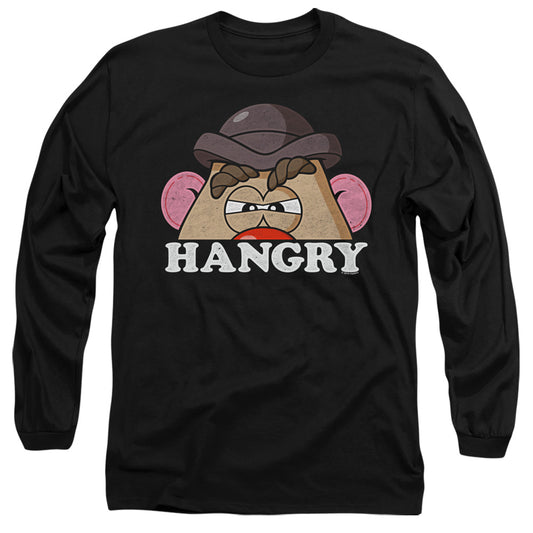 Mr Potato Head Hangry Mens Long Sleeve Shirt Black