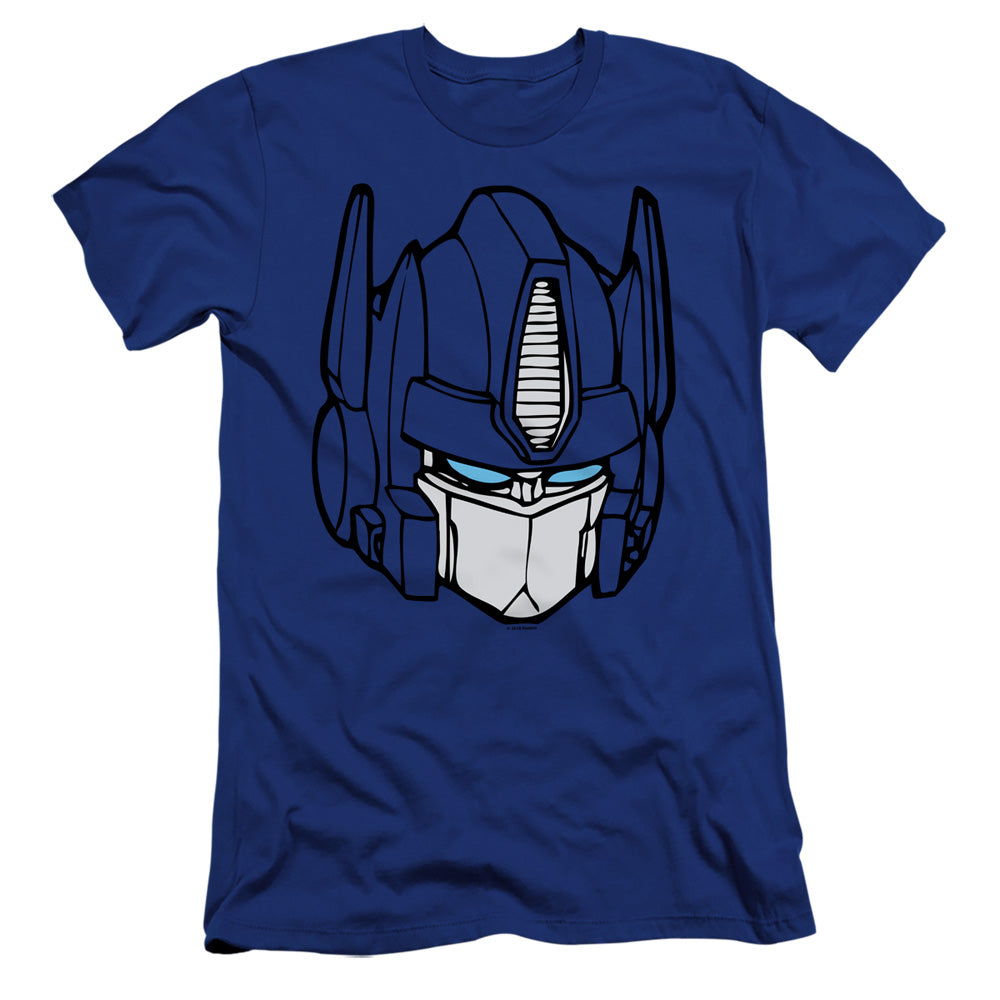 Transformers Optimus Head Hbo Premium Bella Canvas Slim Fit Mens T Shirt Royal Blue