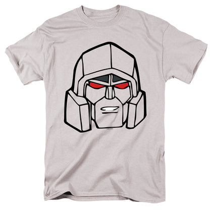 Transformers Megatron Head Mens T Shirt Silver