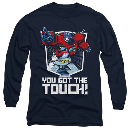Transformers You Got The Touch Mens Long Sleeve Shirt Navy Officially Licensed