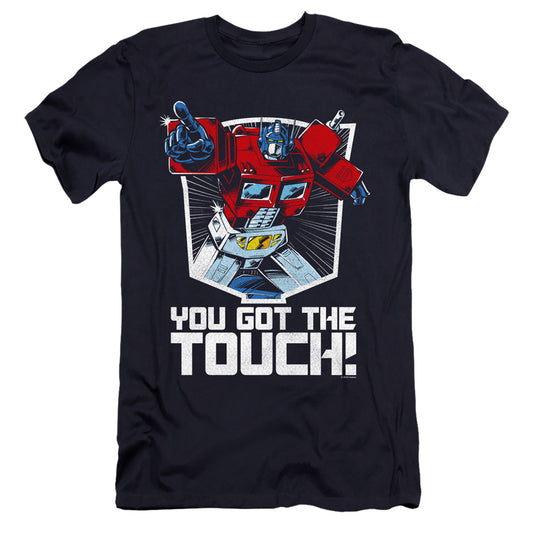 Transformers You Got The Touch Hbo Premium Bella Canvas Slim Fit Mens T Shirt Navy