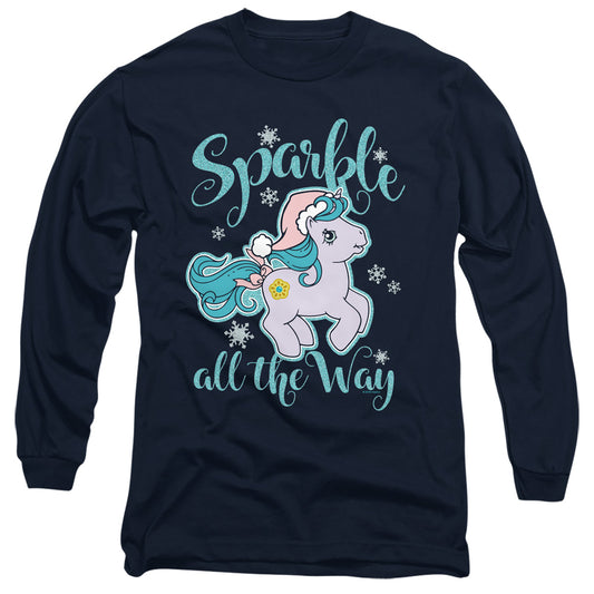 My Little Pony Retro Sparkle All The Way Mens Long Sleeve Shirt Navy