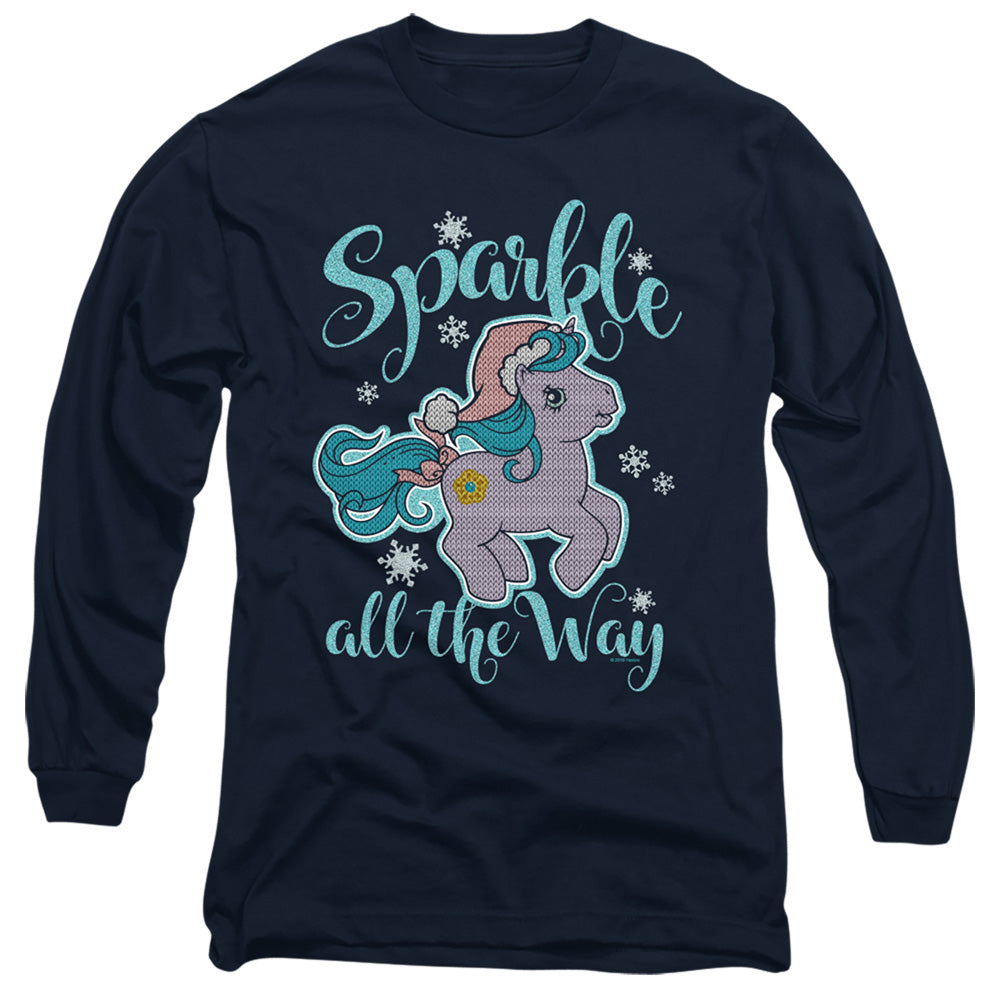 My Little Pony Retro Sparkle All The Way 2 Mens Long Sleeve Shirt Navy