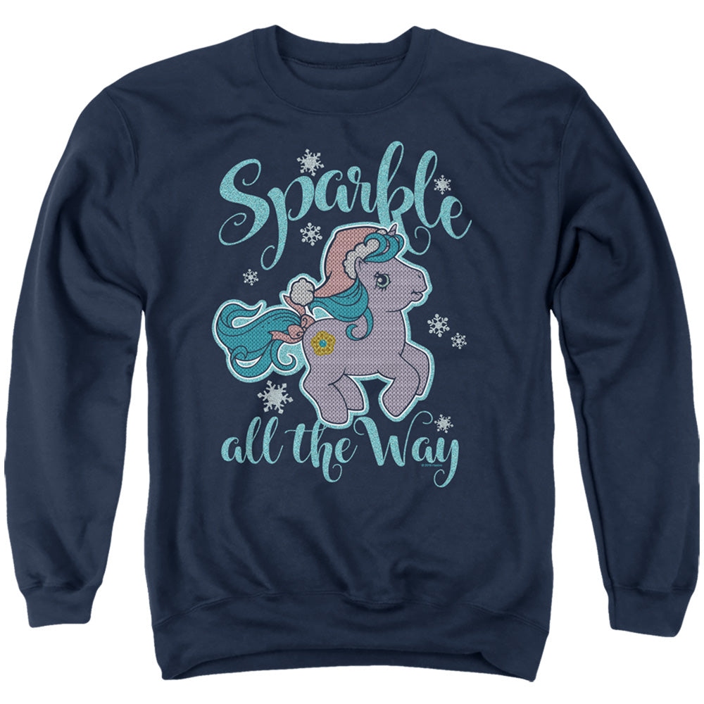 My Little Pony Retro Sparkle All The Way 2 Mens Crewneck Sweatshirt Navy