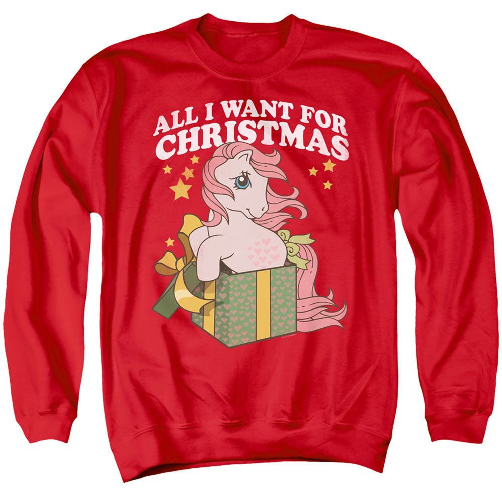 My Little Pony Retro All I Want Mens Crewneck Sweatshirt Red