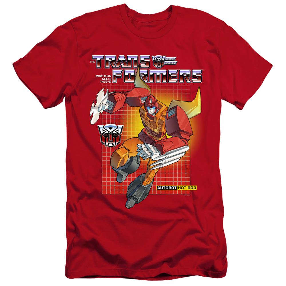 Transformers Hot Rod Hbo Premium Bella Canvas Slim Fit Mens T Shirt Red