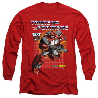Transformers Ironhide Mens Long Sleeve Shirt Red Officially Licensed