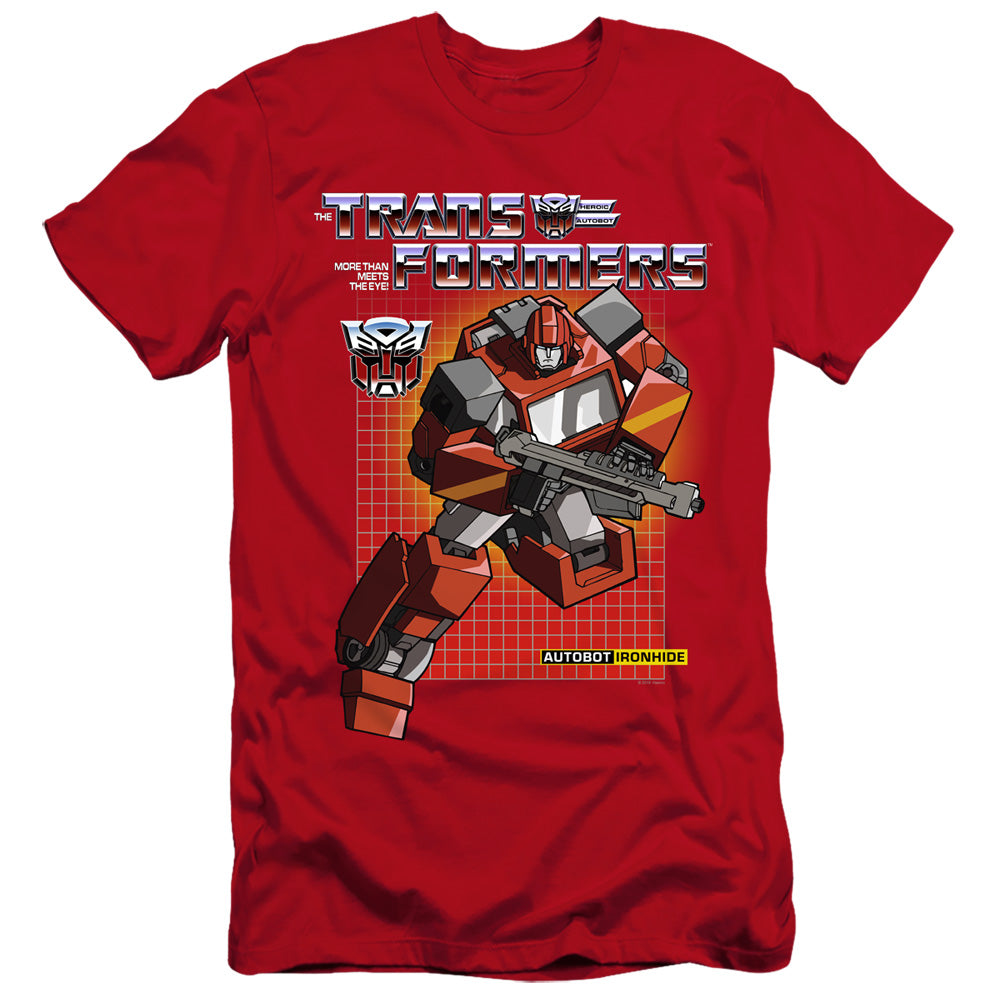 Transformers Ironhide Hbo Premium Bella Canvas Slim Fit Mens T Shirt Red