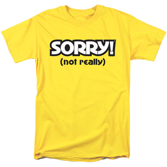 Sorry Not Sorry Mens T Shirt Yellow