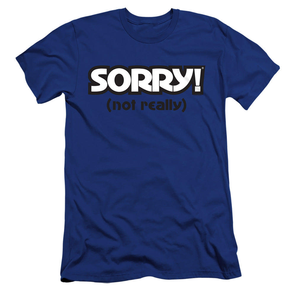 Sorry Not Sorry Hbo Premium Bella Canvas Slim Fit Mens T Shirt Royal Blue