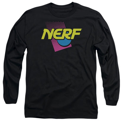 Nerf 90S Logo Mens Long Sleeve Shirt Black