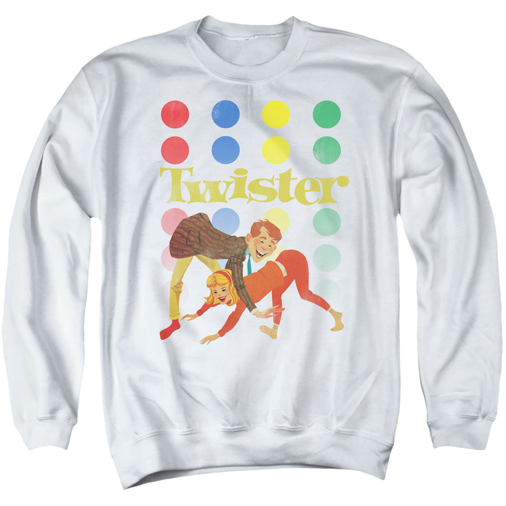 Twister Old School Twister Mens Crewneck Sweatshirt White