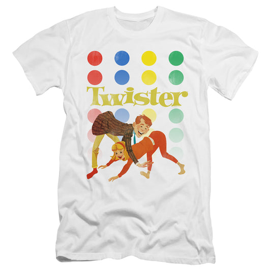 Twister Old School Twister Hbo Premium Bella Canvas Slim Fit Mens T Shirt White