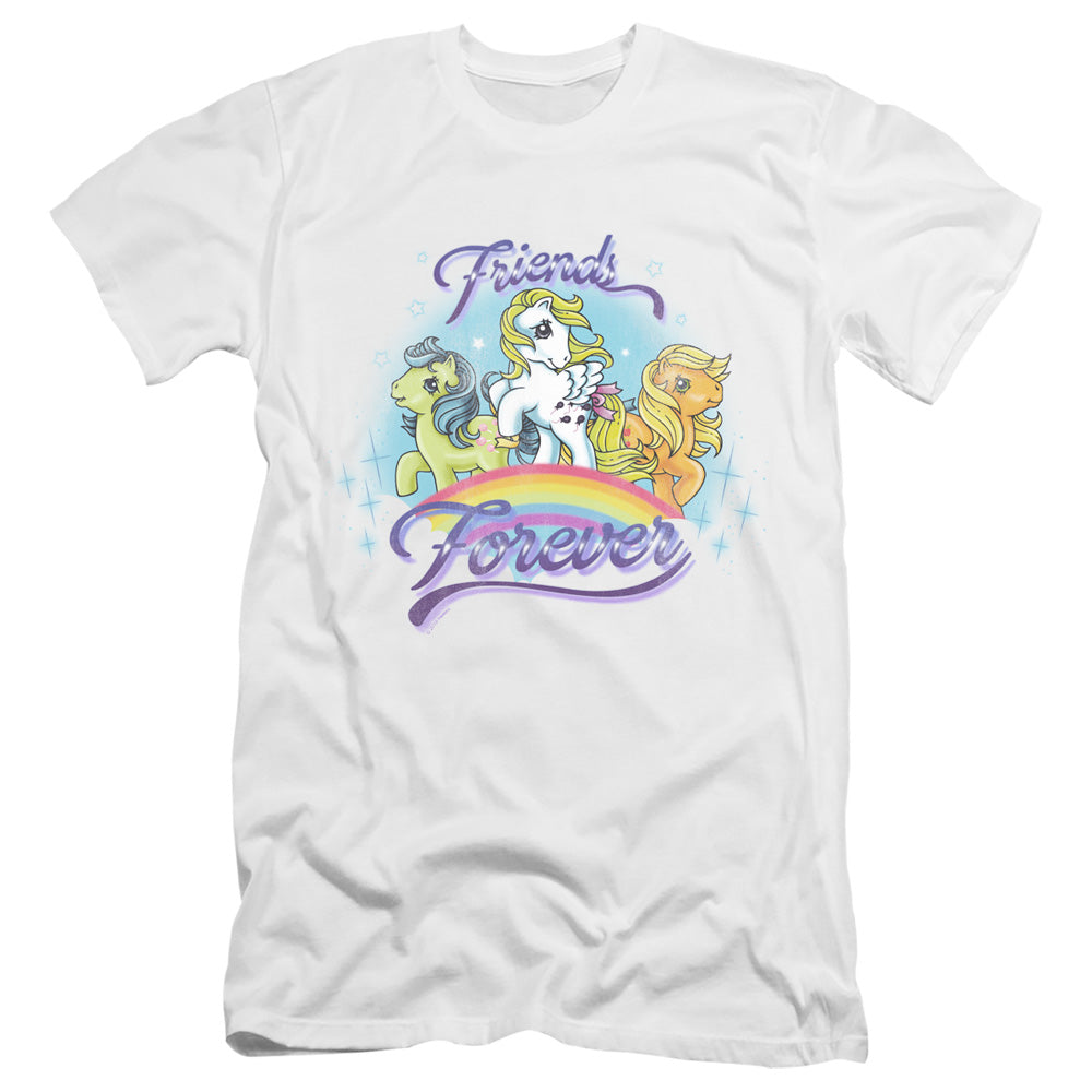 My Little Pony Retro Friends Forever Hbo Premium Bella Canvas Slim Fit Mens T Shirt White