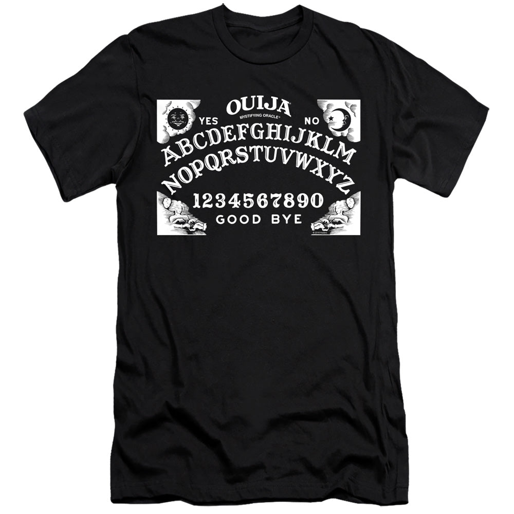 Ouija Board On Black Hbo Premium Bella Canvas Slim Fit Mens T Shirt Black