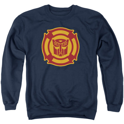 Transformers Rescue Bots Logo Mens Crewneck Sweatshirt Navy