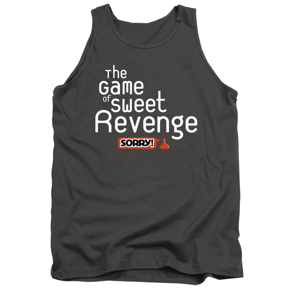 Sorry Sweet Revenge Mens Tank Top Shirt Charcoal