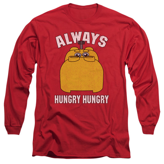 Hungry Hungry Hippos Hungry Mens Long Sleeve Shirt Red