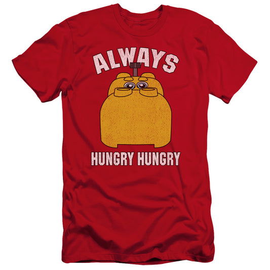 Hungry Hungry Hippos Hungry Hbo Premium Bella Canvas Slim Fit Mens T Shirt Red