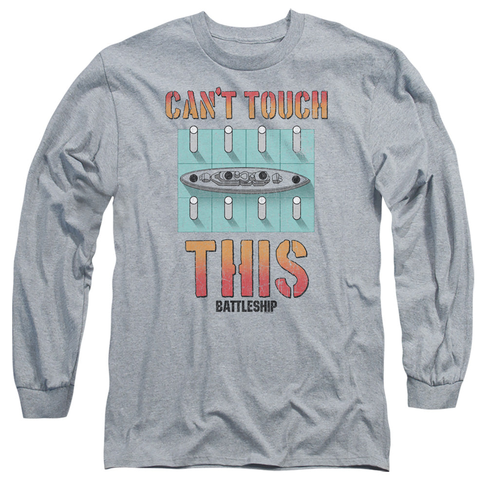 Battleship Cant Touch This Mens Long Sleeve Shirt Athletic Heather