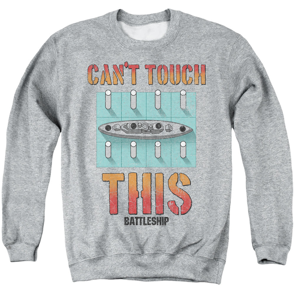 Battleship Cant Touch This Mens Crewneck Sweatshirt Athletic Heather