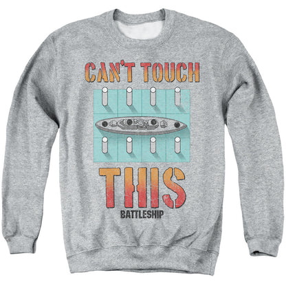 Battleship Cant Touch This Mens Crewneck Sweatshirt Athletic Heather Officially Licensed