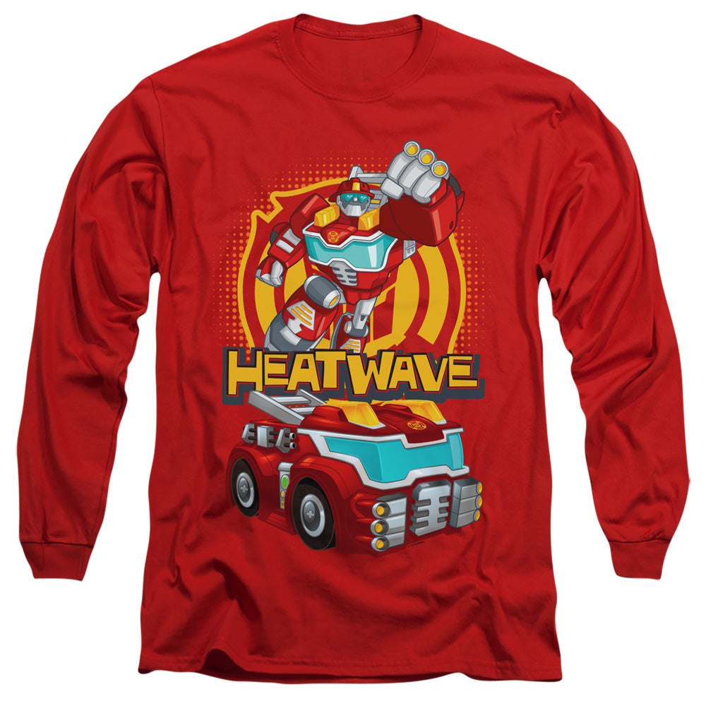 Transformers Heatwave Mens Long Sleeve Shirt Red Officially Licensed