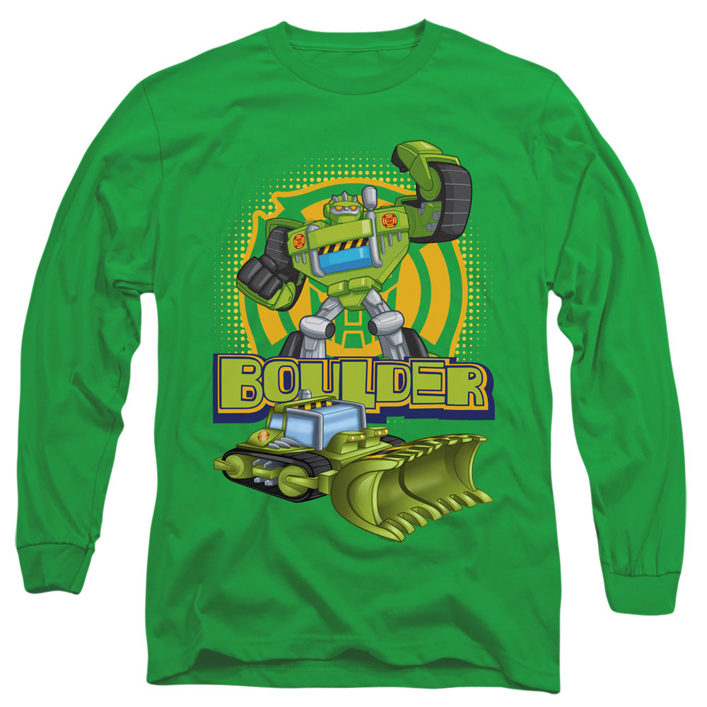 Transformers Boulder Mens Long Sleeve Shirt Kelly Green Officially Licensed