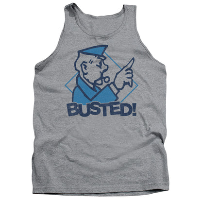 Monopoly Busted Mens Tank Top Shirt Athletic Heather