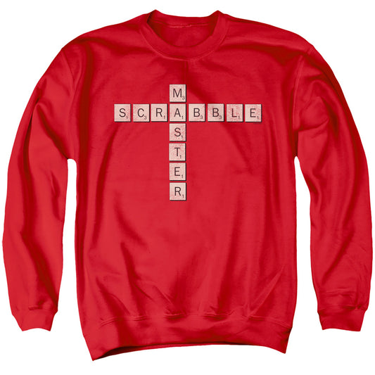 Scrabble Scrabble Master Mens Crewneck Sweatshirt Red