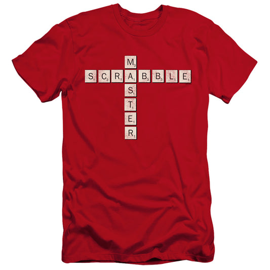 Scrabble Scrabble Master Hbo Premium Bella Canvas Slim Fit Mens T Shirt Red