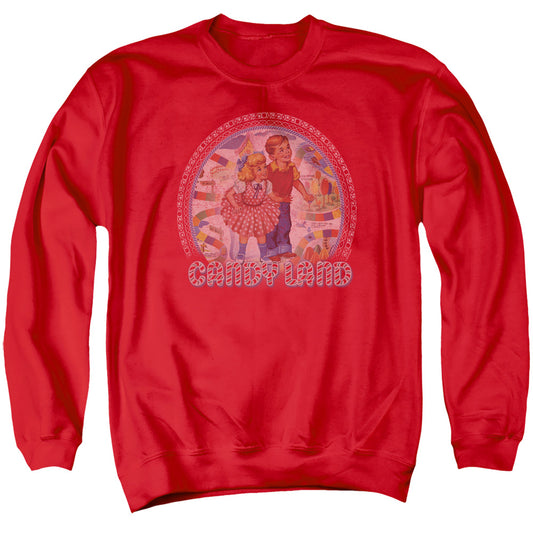 Candy Land Candy Land Mens Crewneck Sweatshirt Red