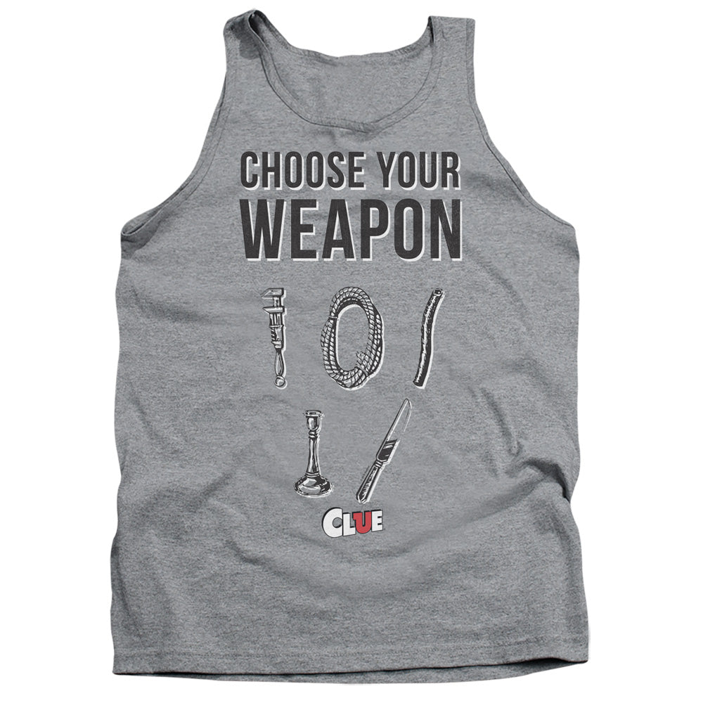 Clue Choose Mens Tank Top Shirt Athletic Heather