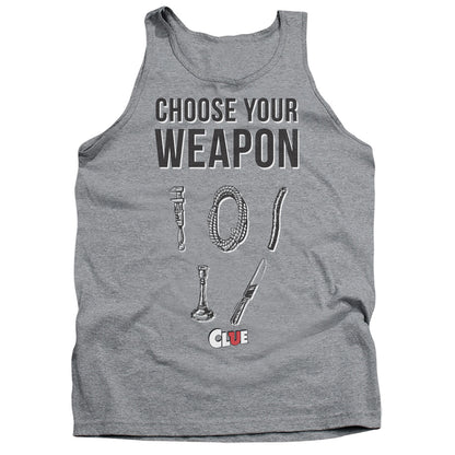 Clue Choose Mens Tank Top Shirt Athletic Heather