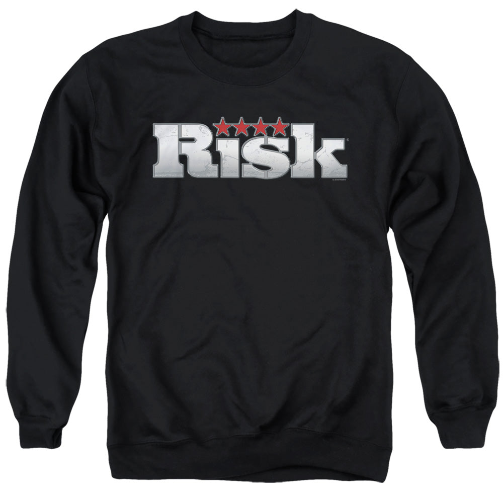 Risk Logo Mens Crewneck Sweatshirt Black