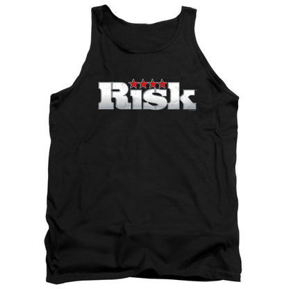 Risk Logo Mens Tank Top Shirt Black